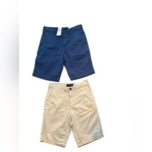 (2) American Eagle Outfitters Next Level Flex Khaki Navy Men Shorts 26 NWT